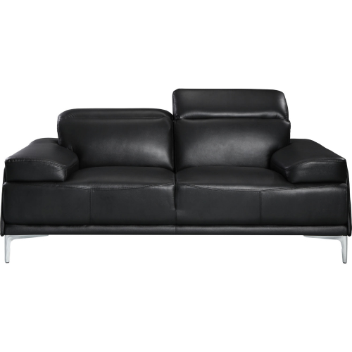 Nicolo Sofa in Black Bonded Leather